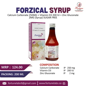 Calcium Carbonate & Vitamin D3 Suspension 200ML