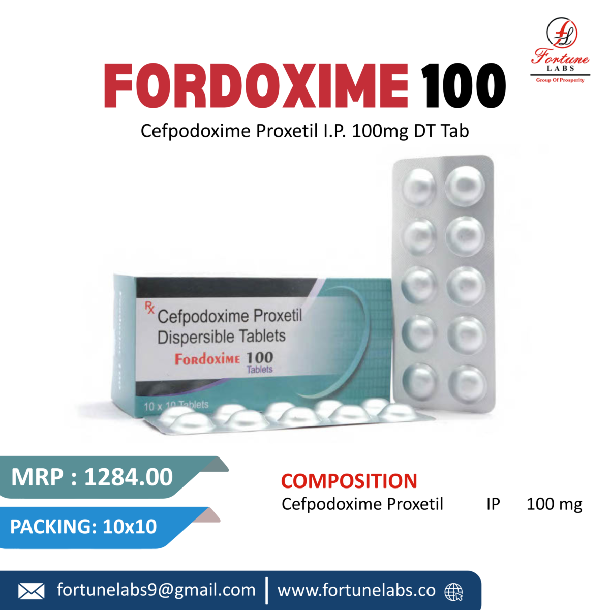 Cefpodoxime Proxetil Dispersible Tablets 100MG