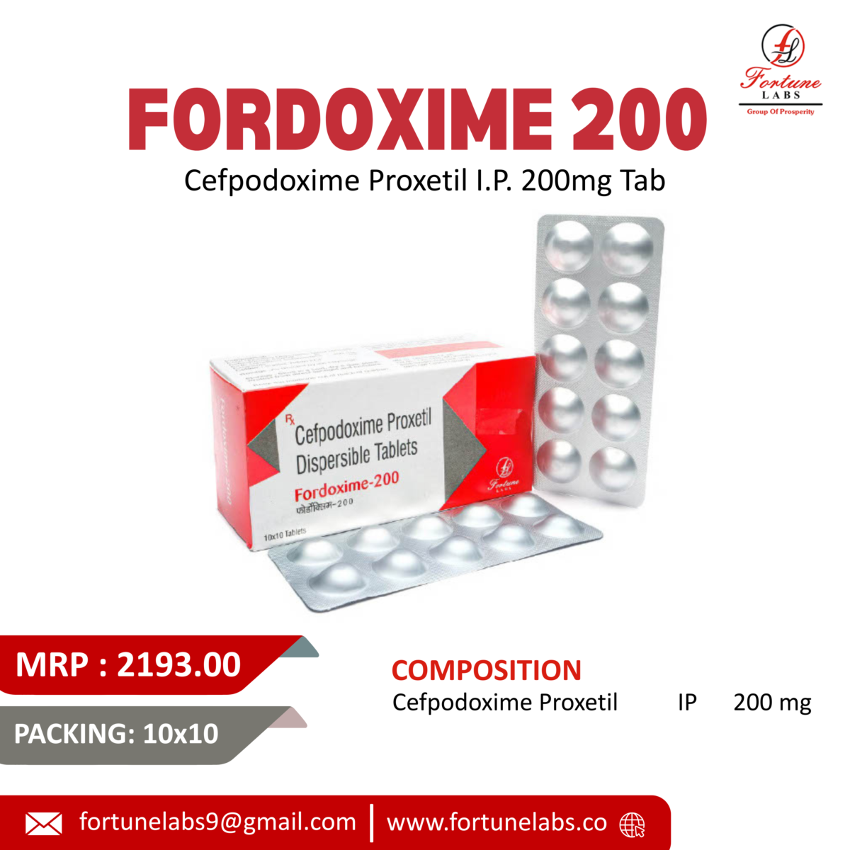Cefpodoxime Proxetil I.P 200MG