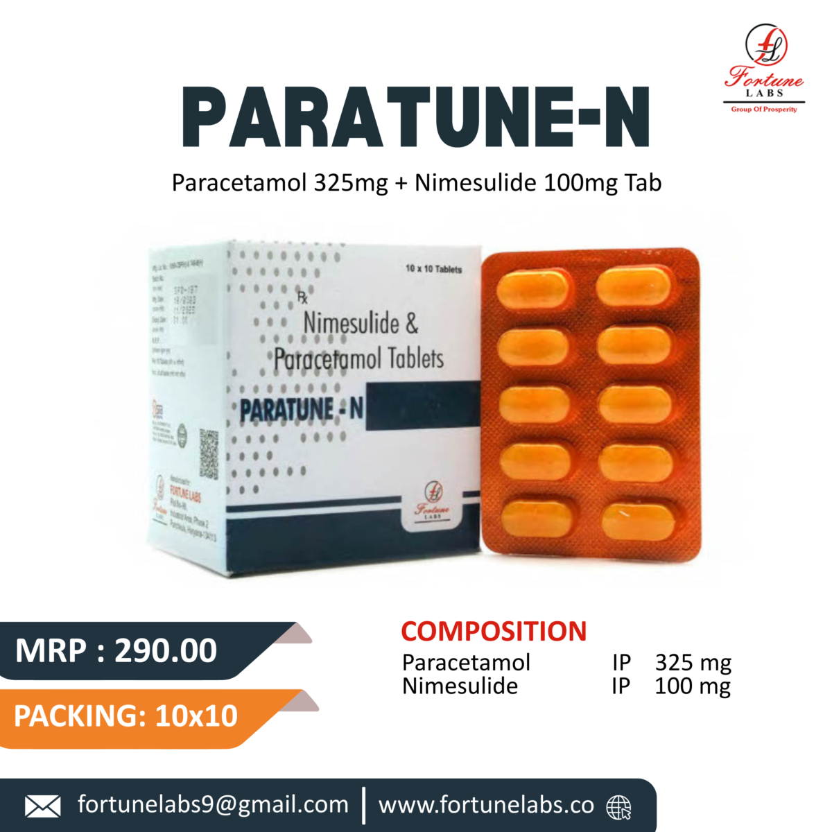 Nimesulide & Paracetamol Tablets