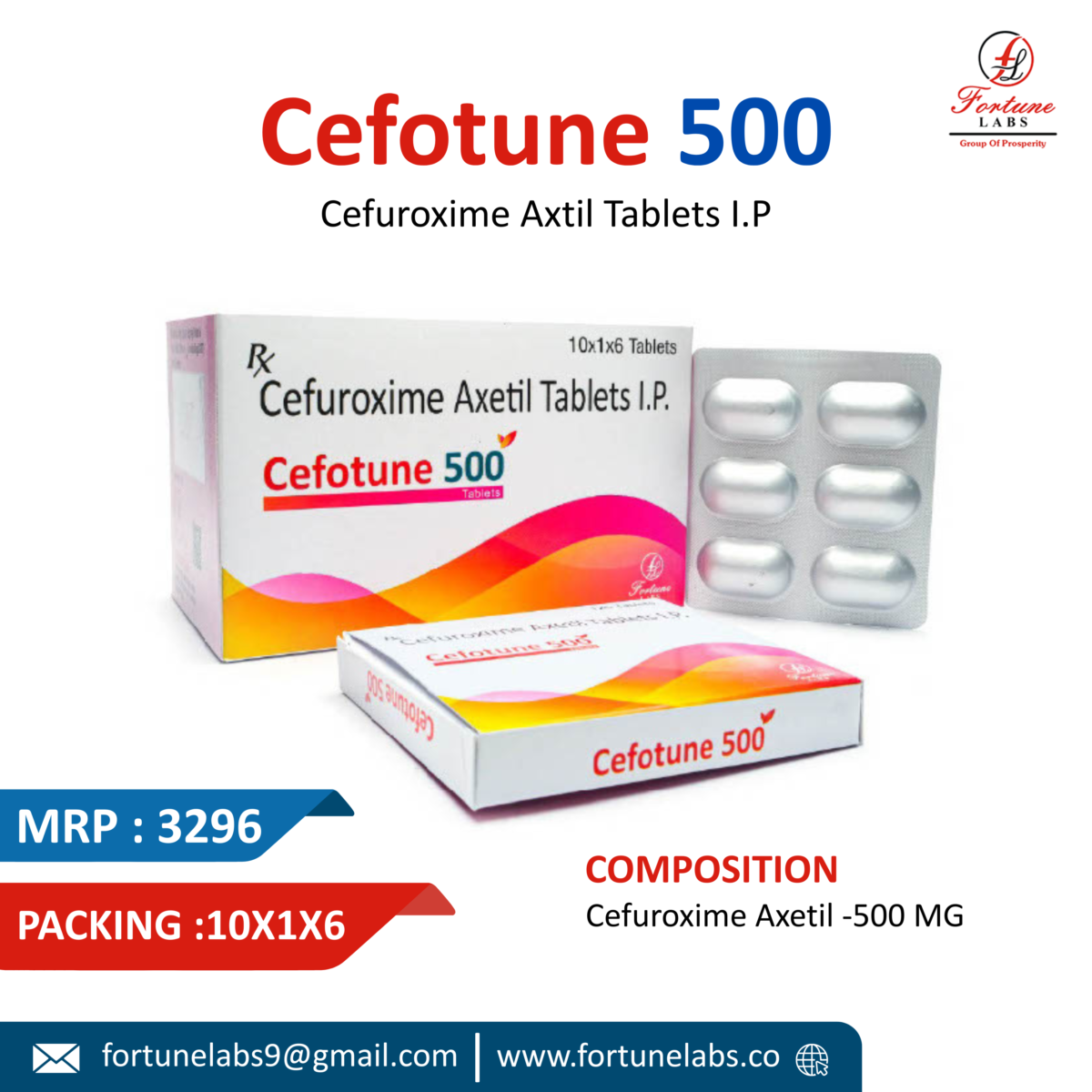 Cefuroxime Axetil Tablets IP 500MG