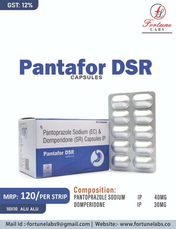 Pantoprazole Sodium (EC) & Domperidone (SR) IP Capsules 70MG