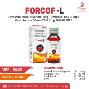 Levosalbutamol, Guaiphenesin & Ambroxol HCI Syrup 60ML