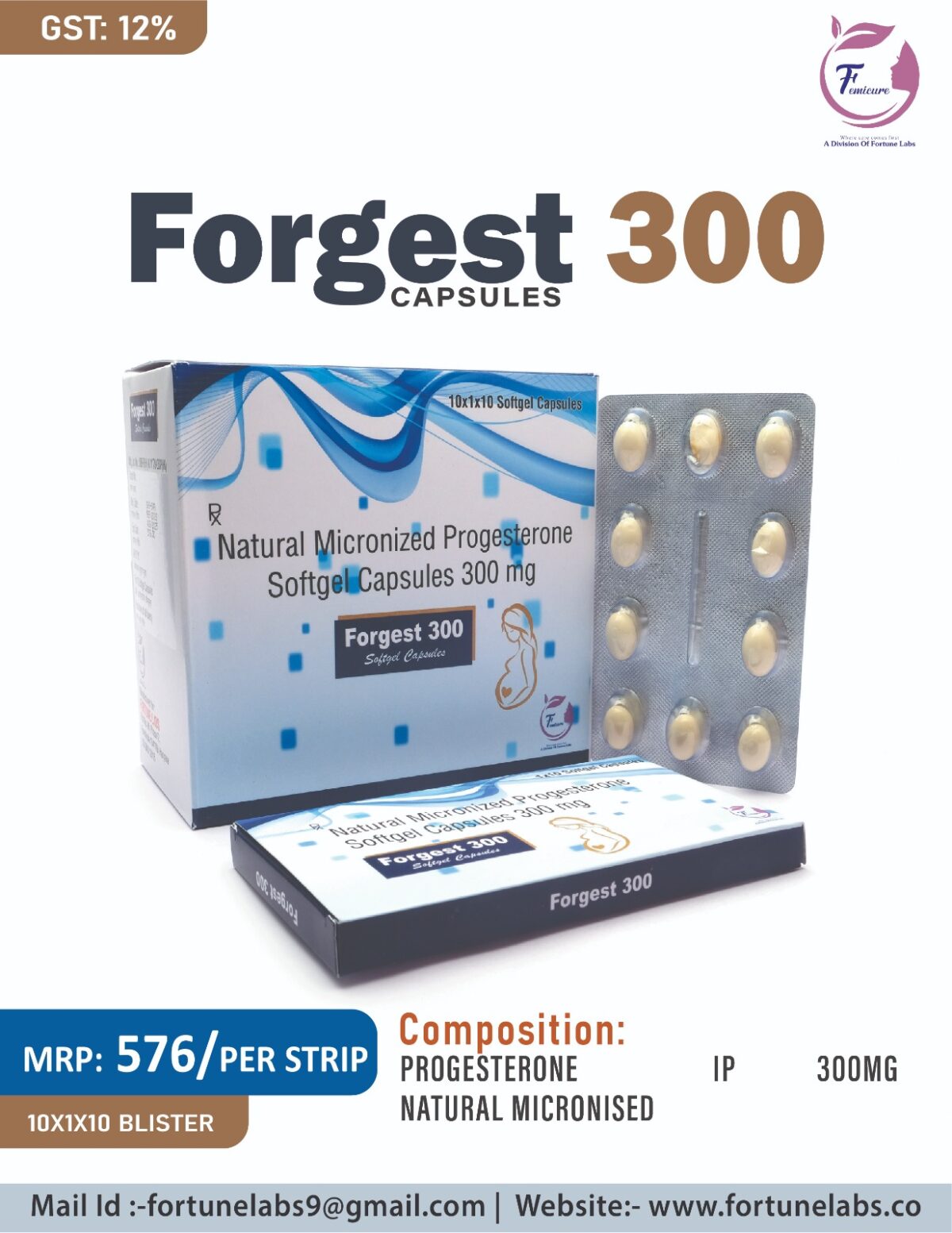 Natural Micronized Progesterone Softgel Capsules 300MG