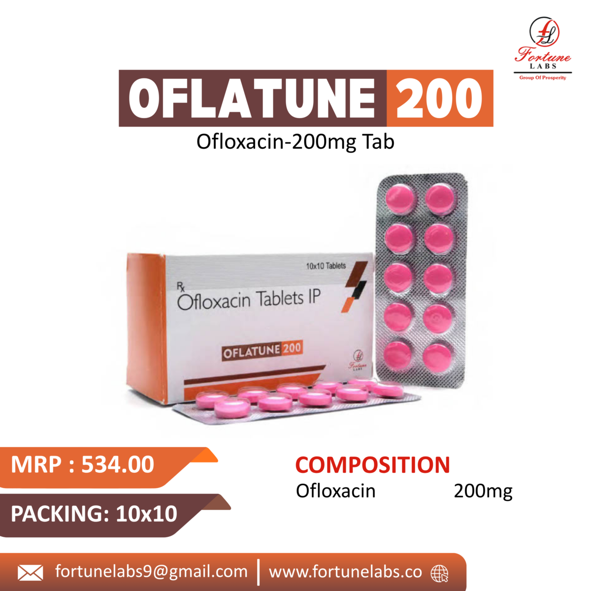 Ofloxacin IP Tablets 200MG