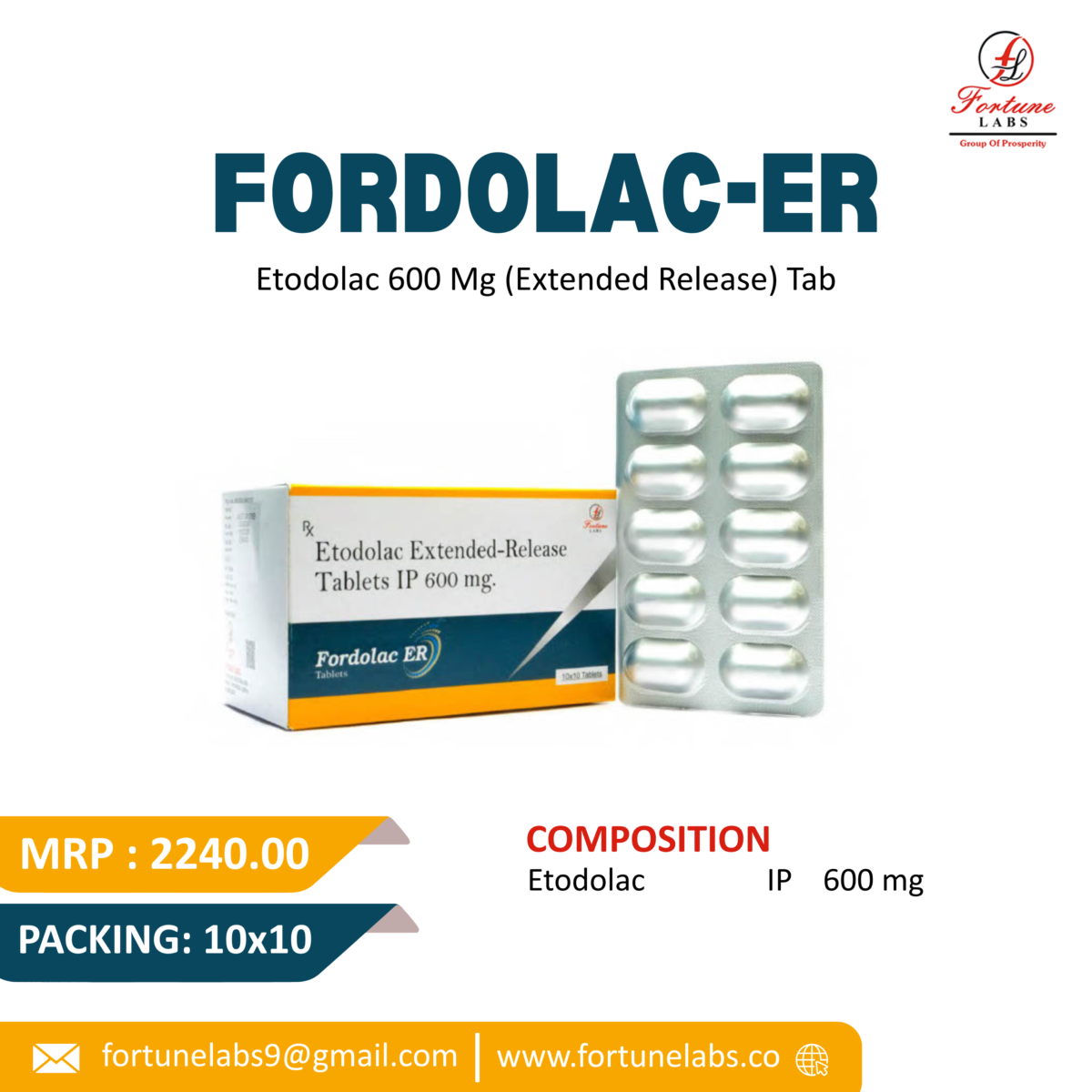 Etodolac Extended-Release IP Tablets 600MG