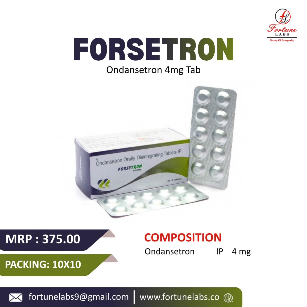 Ondansetron Orally 4MG Disintegrating IP Tablets