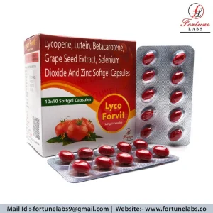 Lycopene, Lutein, Betacarotene, Grape Seed Extract, Selenium Dioxide & Zinc Softgel Capsules