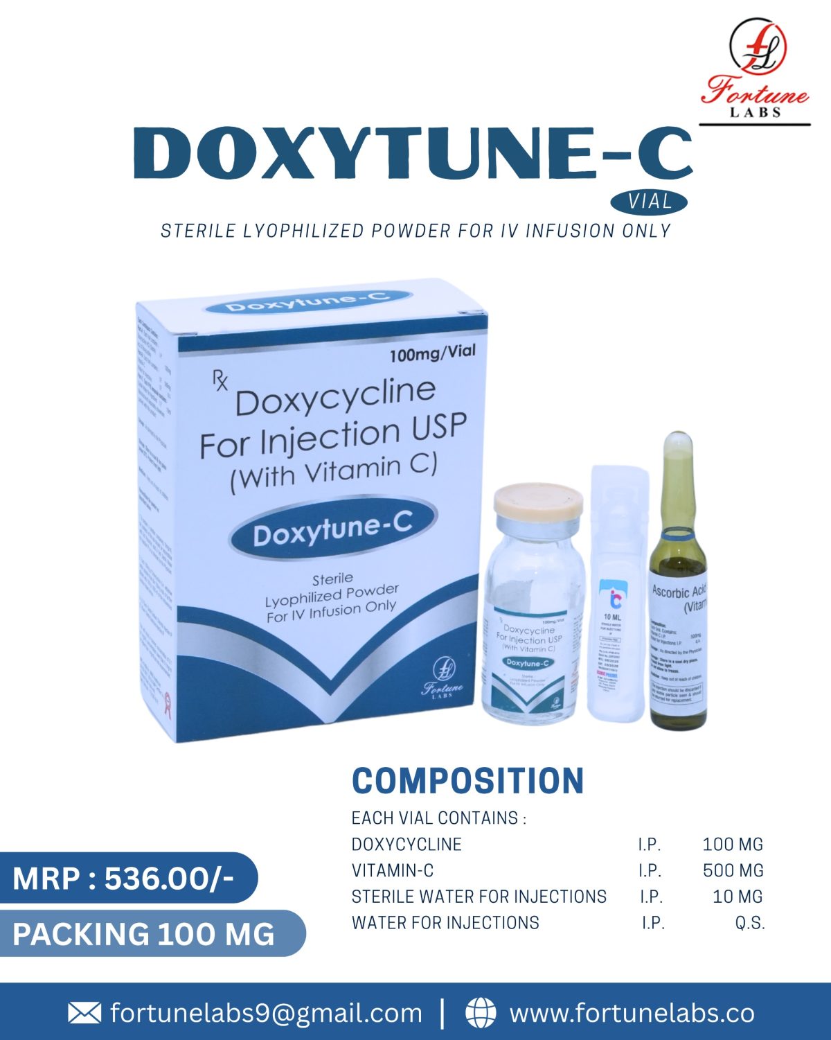 Doxycycline 100mg with Vitamin C Injection