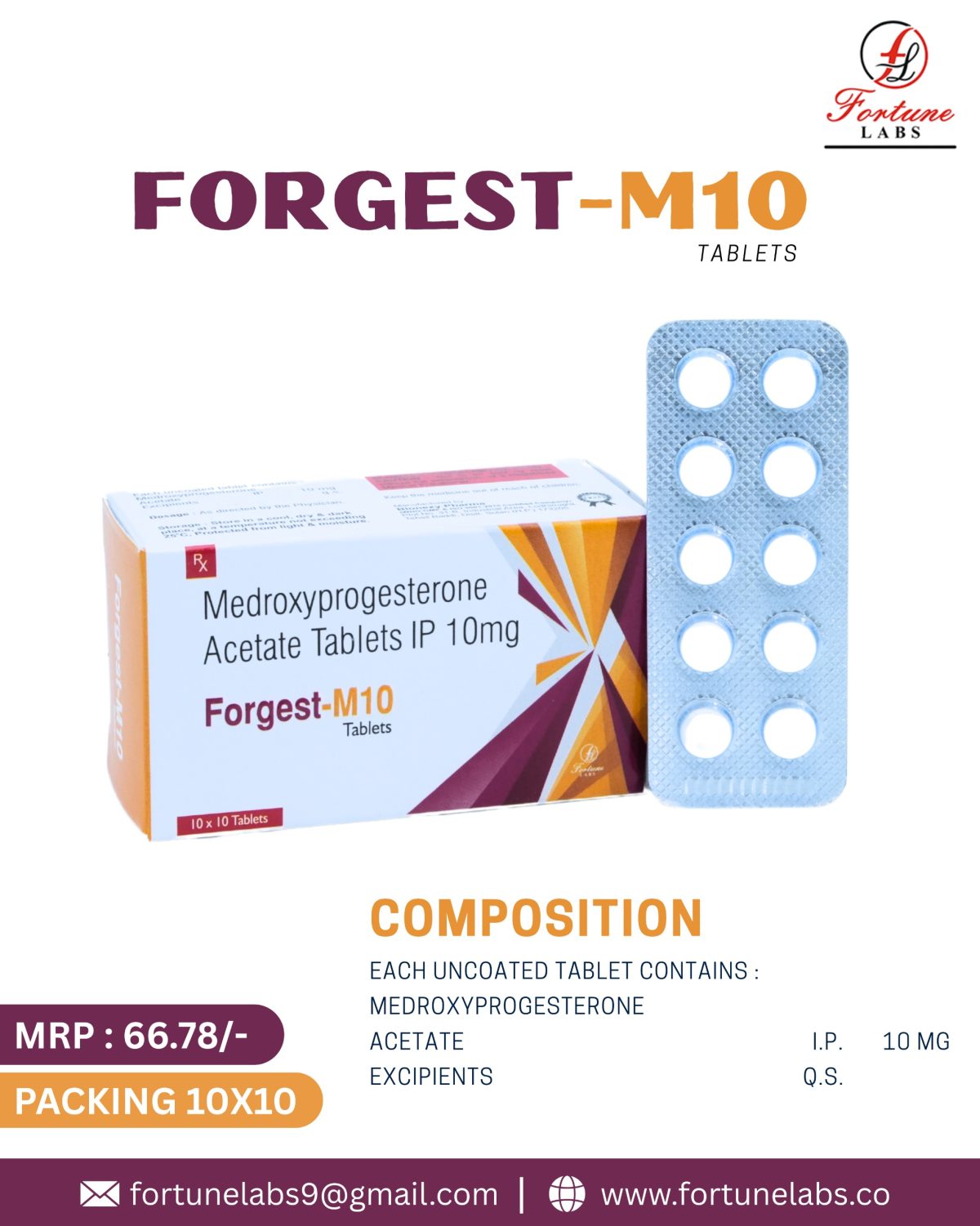 Medroxyprogesterone Acetate 10mg Tablets