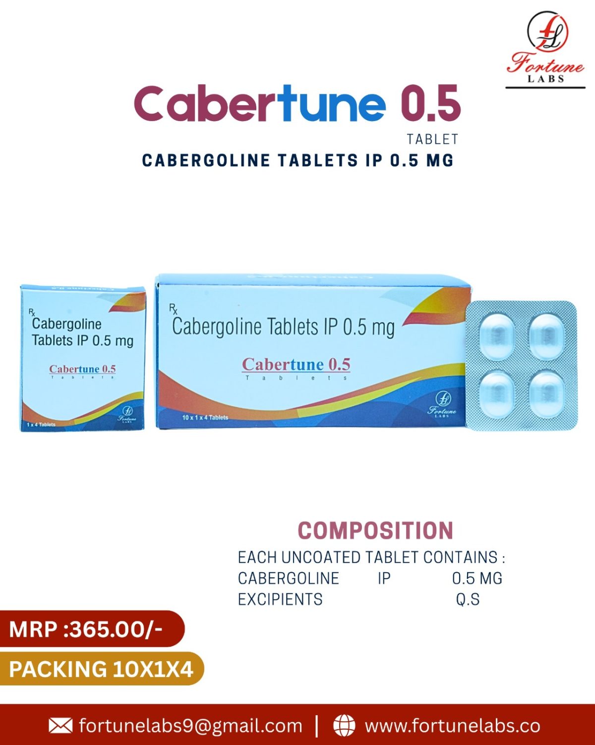Cabergoline 0.5 mg Tablets