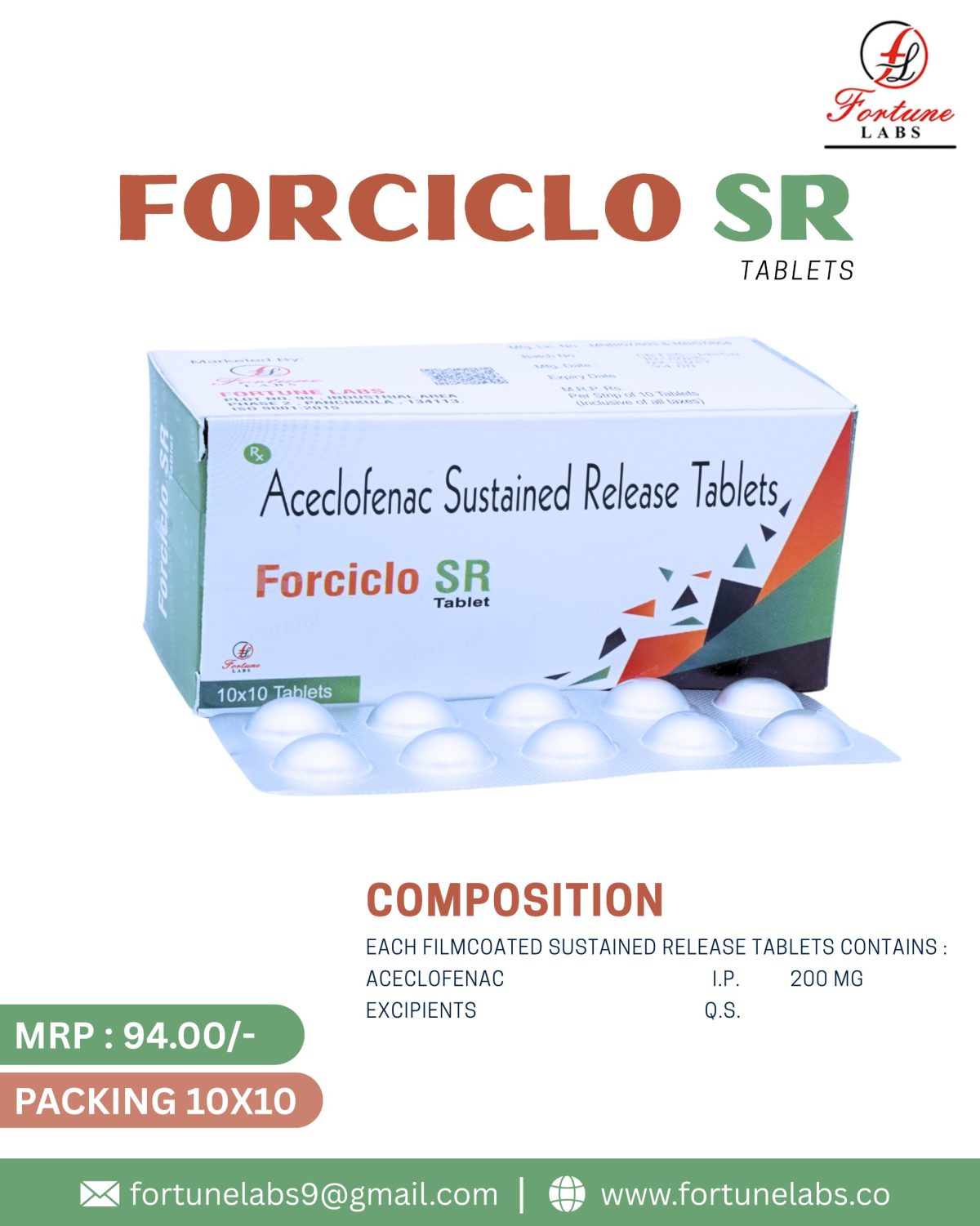 Aceclofenac Sustained Release Tablets