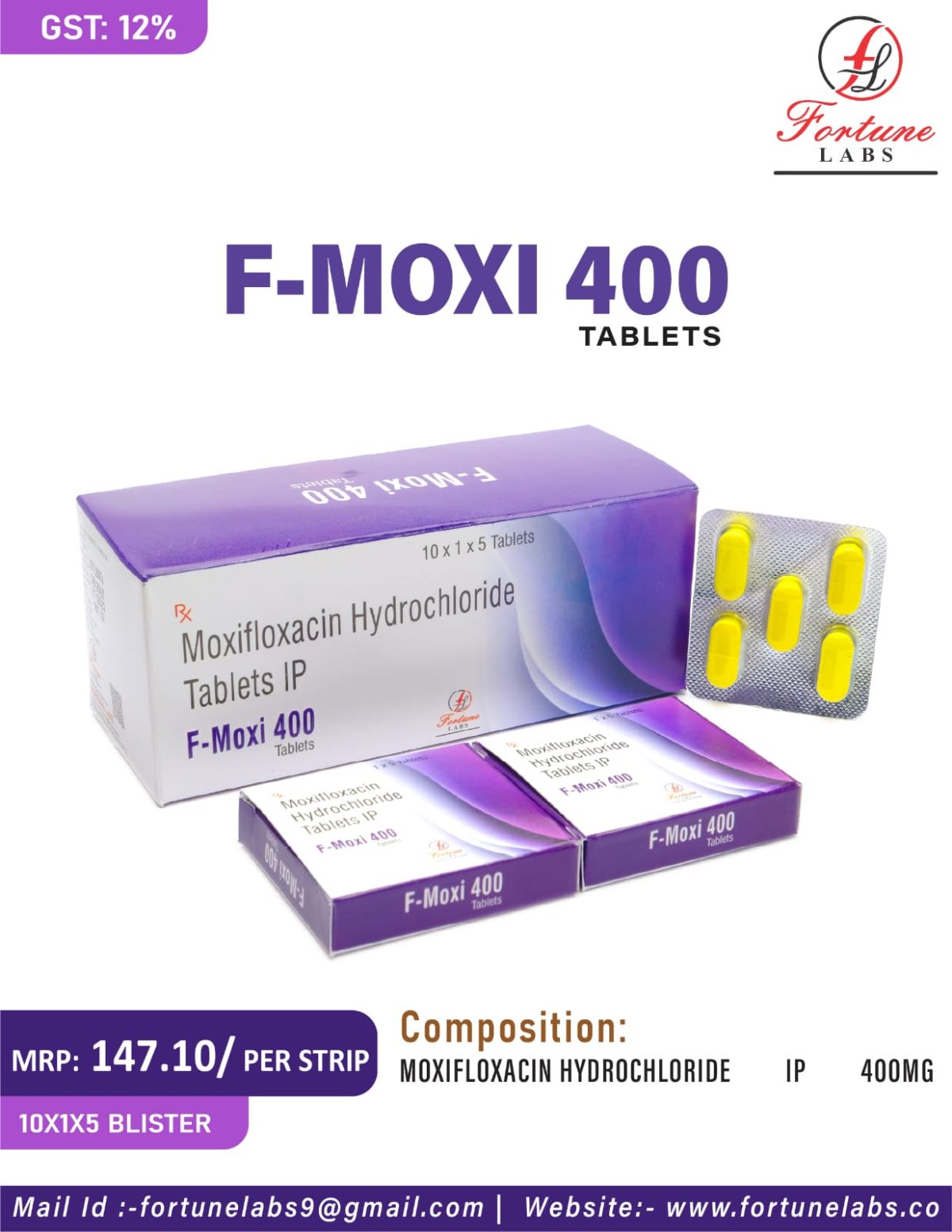 Moxifloxacin 400 mg Tablet​